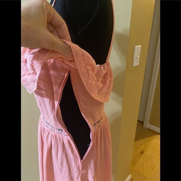 H&M pink coral ruffled sundress - Picture 6 of 11